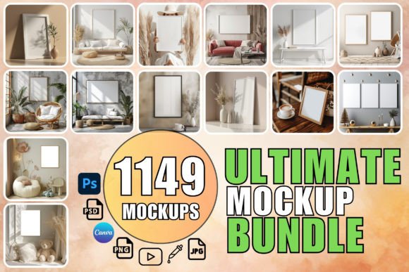 Download Frame Mockup Bundle Canvas Mockup Bundle - Premium Resources