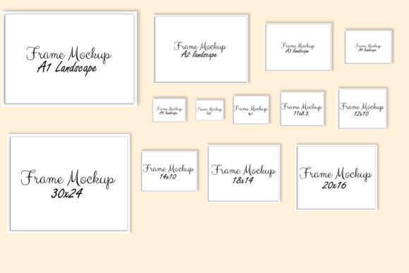 Download Horizontal Frame Mockup Bundle. - Frame mockup Collection
