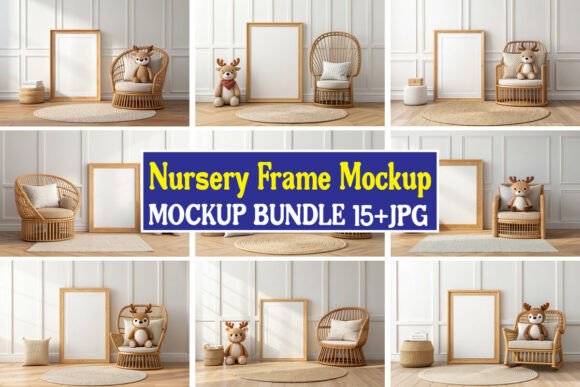 Download Nursery Frame Mockup Bundle 03 - Frame mockup Collection